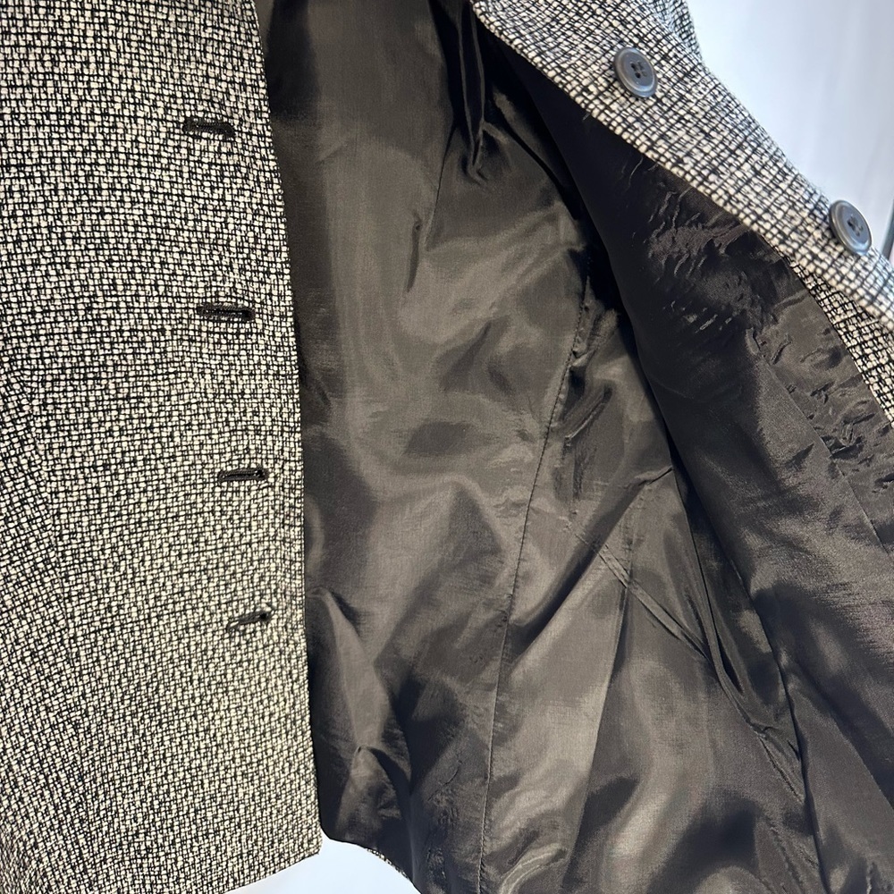 Style & Co Women’s Size 6P Black Cream Long Sleeve Tweed Jacket Blazer Workwear - Picture 6 of 11